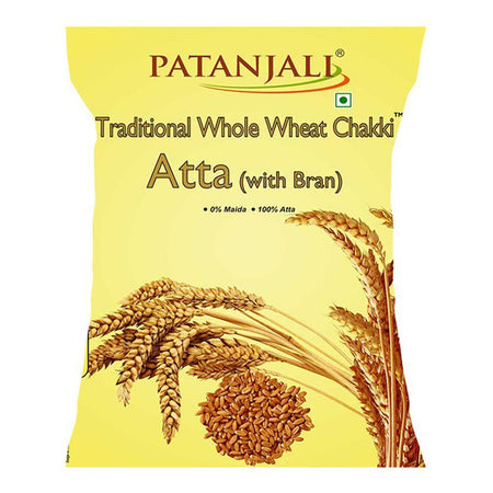 Patanjali Chakki Atta - Whole Wheat, Traditional, With Bran